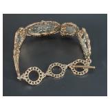 Sterling silver and natural stone bracelet
