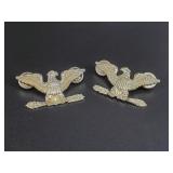 2 Sterling silver eagle pins