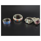 Collection of silver-toned fashion jewelry
