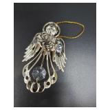 24kt Gold plated Angel ornament with Austrian Crys