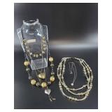 Mostly silver-toned fashion jewelry