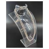 Pale pink freshwater pearl necklace