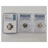 3pc NGC & PCGS Certified Proof Coins