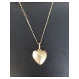 2 Gold filled chains with heart shaped pendant