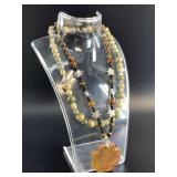 2 Natural stone necklaces