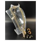 Collection of gold-toned fashion jewelry