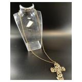 Ornate vintage brass necklace
