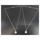 Two brand new sterling silver necklaces