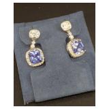 Very ornate pair of sterling silver earrings with