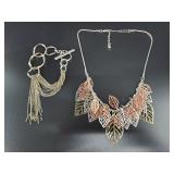 Lot of silver-toned jewelry