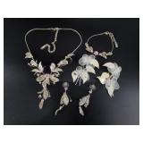 Extremely delicate flowered butterfly fashion jewe