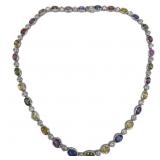 Platinum Montana Sapphire & Diamond Necklace
