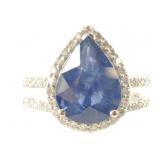 4.05ct Sri Lankan Sapphire Platinum Ring