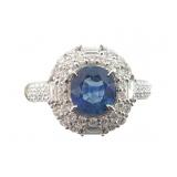 Platinum 1.33ct Sapphire & Diamond Ring
