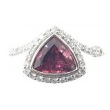 GIA Natural Ruby Platinum Ring 1.84ct