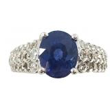 GIA 3.42ct Sri Lanka Sapphire Ring
