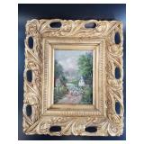 Ornate Gilt Framed Pastoral Painting