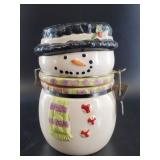 Ceramic Snowman Canister