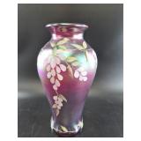 Fenton 2003 Heirloom Optics Hand-Painted Vase