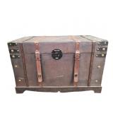 Decorative Wooden Trunk with Ornate Hardware