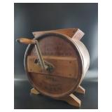 Antique Hand-Crank Wooden Butter Churn