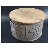 Vintage Perforated Metal Container