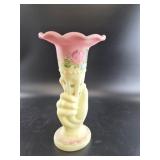 Fenton UV-Reactive Hand Vase 12in
