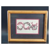 Signed Northwest Coast Art Print Framed