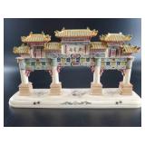 Chinese Temple Architectural Ceramic Display