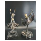1984 Danseuse Arabe Bronze Figures Pair