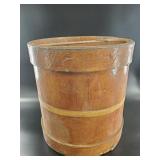 Vintage Stave-Built Wooden Barrel 36in