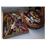 Large lot of ink pens & pencils