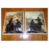 Pair vintage Silhoutte pictures