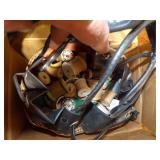 Bag of old Wooden thread spools