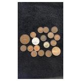 Foreign coins .. mostly Canadian and British