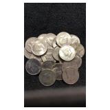 22 Kennedy Half Dollars 70ï¿½s - 90ï¿½s