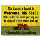 Auction Pickup Location is WELCOME, MN 56181