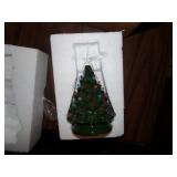 Lighted Christmas tree figurine