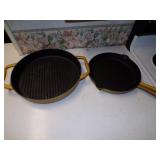 CE Cast iron 12 in pan & griddle