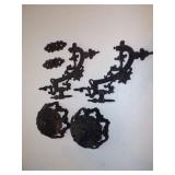 Lot 2 Cast Lamp holders