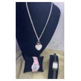 Necklace watch & two wrist watches