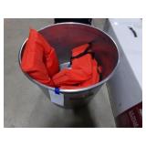 Stainless pot & life jackets