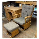 Glider rocker w/ footstool