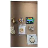 5 pins 2 scarf clips