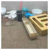Bag organizer, bowls, measuring cups