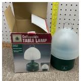Battery collapsible table lamp