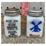 Welcome MN  MILK GLASS S&P set