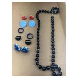 1 Necklace 5 Sets Clip Earrings