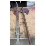 Wall decor Sword & axe