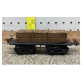 Lionel Prewar Standard Gauge 211 flat car with a
